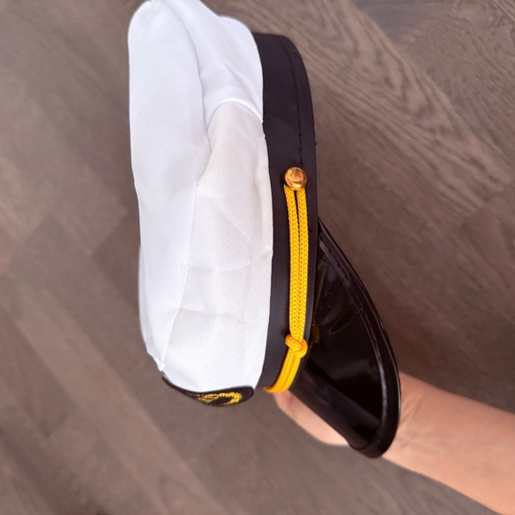 Kiki on the River Captain Hat & Fuzzy Bowtie Playboy Hugh Hefner Style Costume - Picture 3 of 4